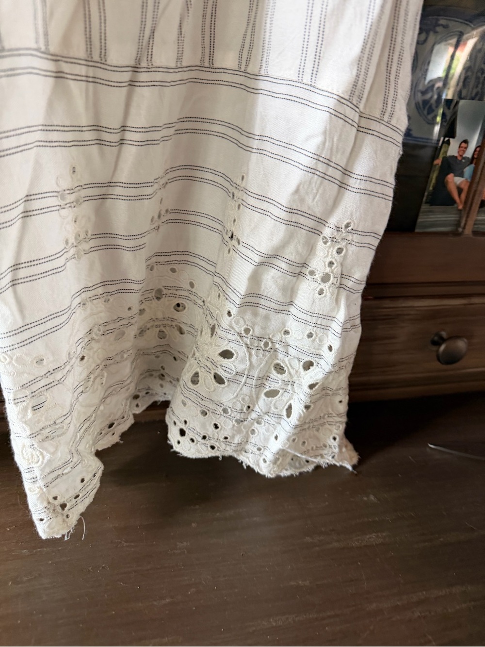 American Eagle Outfitters Cream Striped Lace-Trim Camisole & Skirt Set - Picture 4 of 7
